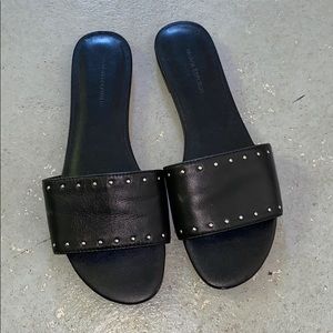 black sandals